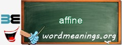 WordMeaning blackboard for affine